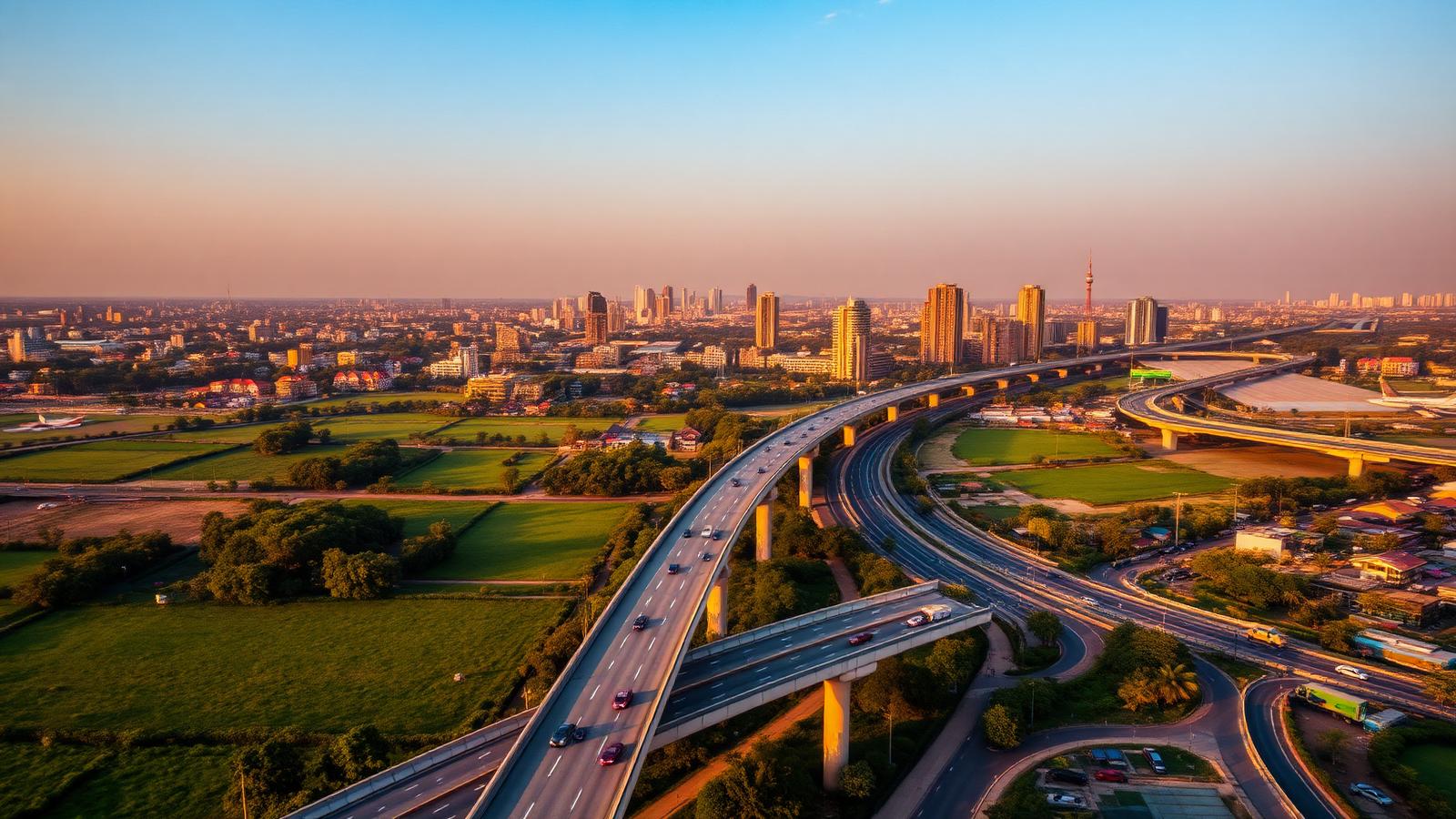 Nagpur skyline and Wardha Road corridor